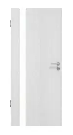 Frontansicht von Smart 1 bandseitig Basic Durat Eiche Weiß Innentür - Huga