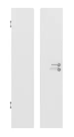 Frontansicht von Smart 1 mittig Basic Durat Bütte Weiß Innentür - Huga