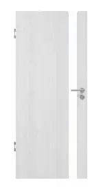 Frontansicht von Smart 1 Schlossseite Basic Durat Eiche Weiß Innentür - Huga