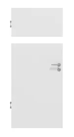 Frontansicht von Smart 1 quer Basic Durat Bütte Weiß Innentür - Huga