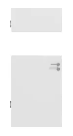 Frontansicht von Smart 2 quer Basic Durat Bütte Weiß Innentür - Huga