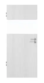 Frontansicht von Smart 2 quer Concept Durat Eiche Weiß Innentür - Huga