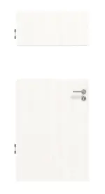 Frontansicht von Smart 2 quer Basic Durat Pino Weiß Innentür - Huga