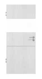 Frontansicht von Smart 2 quer Accura 79-7 Basic Durat Eiche Weiß Innentür - Huga