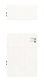 Frontansicht von Smart 2 quer Plain 79-7 Basic Durat Pino Weiß Innentür - Huga