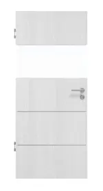 Frontansicht von Smart 2 quer Accura 80-7 Durat Eiche Weiß Innentür - Huga