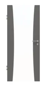 Frontansicht von Huga Innentür Sueno 2 Hygge grau RAL 7037 Duradecor Concept