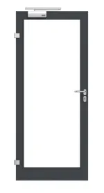 Frontansicht in db703 von Innentür-Set Aluminium Rohrrahmentür mit Rauchschutzfunktion RS 150 mit LA-01 inkl. Blockzarge - Hörmann