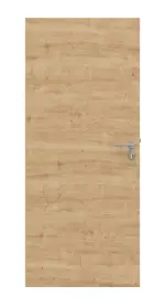 Frontansicht von HUGA Innentür-Set Asteiche quer Basic Durat stumpfeinschlagend mit Zarge und Drücker