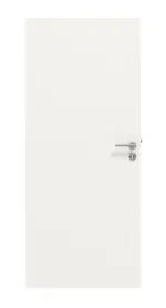 Frontansicht von HUGA Innentür-Set Weißlack Dekor ähnlich RAL 9016 Basic Durat stumpfeinschlagend mit Zarge und Drücker