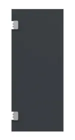 Frontansicht von HÖRMANN Kunststoff-Pendeltür inkl. Umfassungszarge