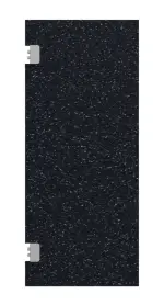 Frontansicht von HÖRMANN Kunststoff-Pendeltür Schwarz Bunt