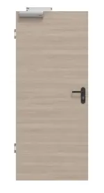 Frontansicht von Graueiche quer ProLine Duradecor Rauchschutztür - Hörmann