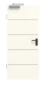 Frontansicht von GARANT Rauchschutztür Corona 830 Pearl White CePaL