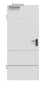 Frontansicht von GARANT Rauchschutztür Corona 830 Silver Grey CePaL