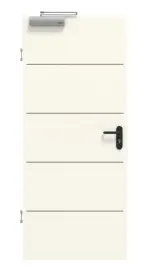 Frontansicht von GARANT Rauchschutztür Corona 830 Snow White CePaL