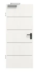 Frontansicht von GARANT Rauchschutztür Corona 830 Authentic Bianco CePaL