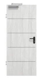 Frontansicht von GARANT Rauchschutztür Corona 830 Authentic Grigio CePaL