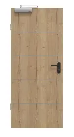 Frontansicht von GARANT Rauchschutztür Corona 830 Authentic Risseiche CePaL