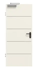 Frontansicht von GARANT Rauchschutztür Corona 830 Weißlack 9010 CePaL