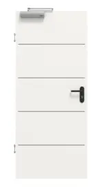 Frontansicht von GARANT Rauchschutztür Corona 830 Weißlack 9016 CePaL