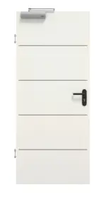 Frontansicht von GARANT Rauchschutztür Corona 830 Weiß Struktur Premium CePaL