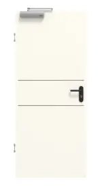 Frontansicht von GARANT Rauchschutztür Corona 832 Pearl White CePaL