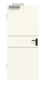 Frontansicht von GARANT Rauchschutztür Corona 832 Snow White CePaL