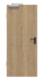 Frontansicht von GARANT Rauchschutztür Corona 832 Authentic Risseiche CePaL