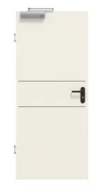 Frontansicht von GARANT Rauchschutztür Corona 832 Weißlack 9010 CePaL