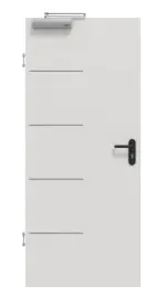 Frontansicht von GARANT Rauchschutztür Corona 834 Silver Grey CePaL