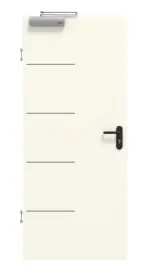 Frontansicht von GARANT Rauchschutztür Corona 834 Snow White CePaL