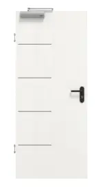 Frontansicht von GARANT Rauchschutztür Corona 834 Authentic Bianco CePaL