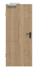 Frontansicht von GARANT Rauchschutztür Corona 834 Authentic Risseiche CePaL