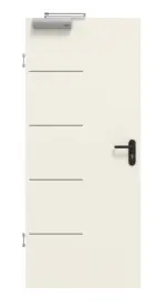 Frontansicht von GARANT Rauchschutztür Corona 834 Weißlack 9010 CePaL