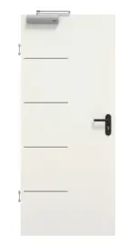 Frontansicht von GARANT Rauchschutztür Corona 834 Weiß Struktur Premium CePaL