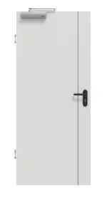 Frontansicht von GARANT Rauchschutztür Corona 850 Silver Grey CePaL