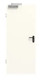 Frontansicht von GARANT Rauchschutztür 0105-60 Pearl White CePaL