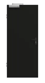 Frontansicht von GARANT Rauchschutztür 0901-60 Black Resopal