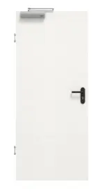 Frontansicht von GARANT Rauchschutztür Quer Authentic Bianco GCK08