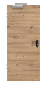 Frontansicht von WESTAG Rauchschutztür Artis Eiche Cross EiC 793 PortaLit CPL