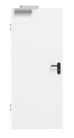 Frontansicht von GARANT Rauchschutztür D354-60 Designer White Resopal