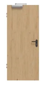 Frontansicht von Rauchschutztür Eiche europ. astig Längs Living Echtholzfurniert - Jeld-Wen