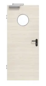 Frontansicht von GARANT Rauchschutztür Quer Authentic Perl GCK08 mit Lichtausschnitt LA-12