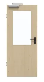 Frontansicht von GARANT Rauchschutztür Natura Ahorn CePaL mit Lichtausschnitt LA-6