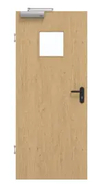 Frontansicht von GARANT Rauchschutztür Authentic Asteiche CePaL mit Lichtausschnitt LA-7