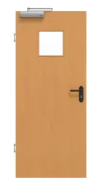 Frontansicht von GARANT Rauchschutztür Buche Exklusiv CePaL mit Lichtausschnitt LA-7