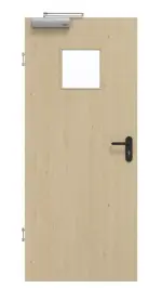 Frontansicht von GARANT Rauchschutztür Natura Ahorn CePaL mit Lichtausschnitt LA-7