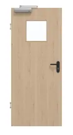 Frontansicht von GARANT Rauchschutztür Authentic Achat CePaL mit Lichtausschnitt LA-8