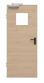 Frontansicht von GARANT Rauchschutztür Quer Authentic Achat CePaL mit Lichtausschnitt LA-8